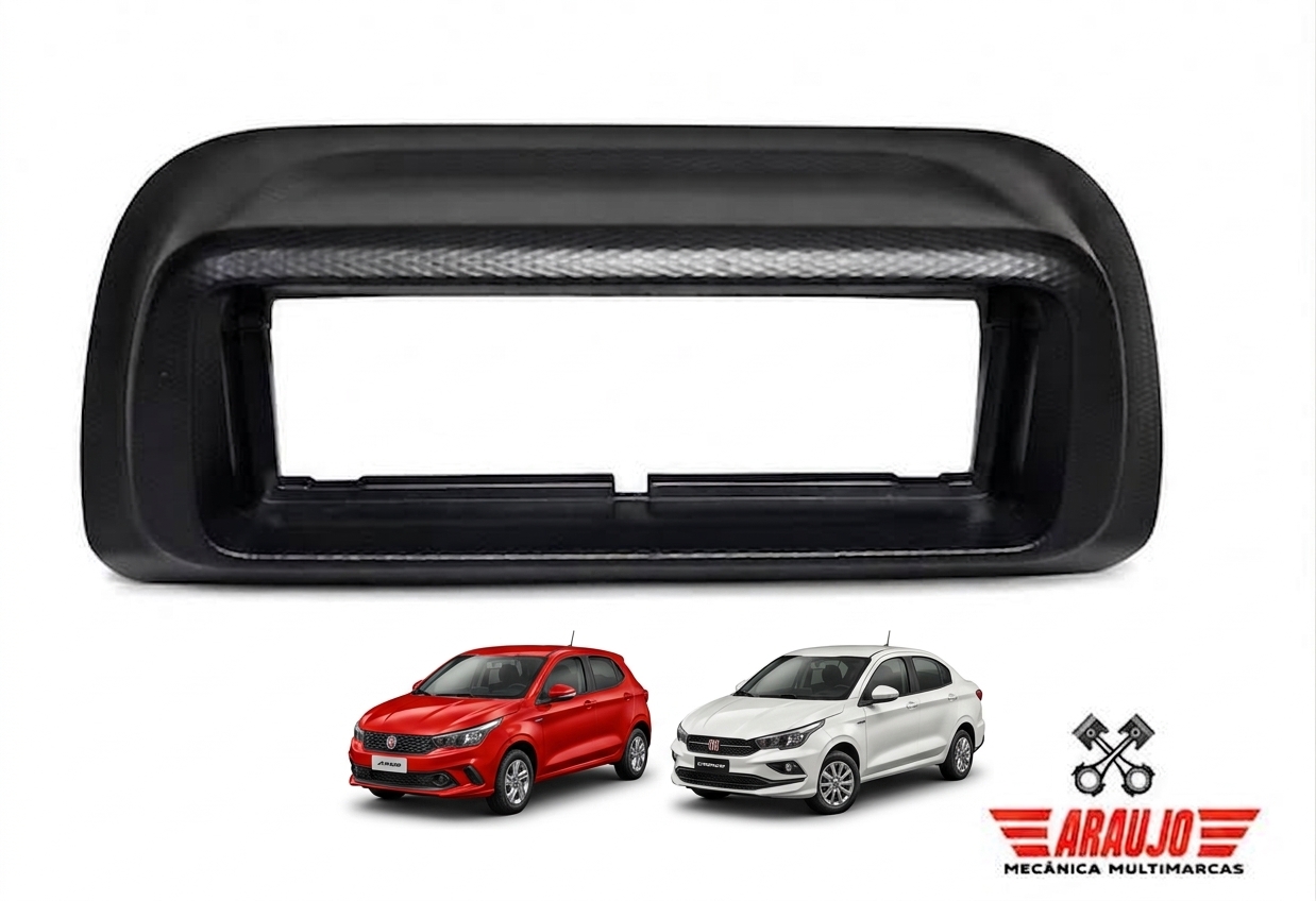Moldura Multimídia Painel Preta Para Fiat Argo E Cronos (Usado)